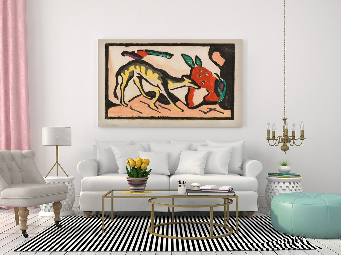 Wassily Kandinsky Der Blaue Reiter 1912 Classic Design Abstract Decor Reproduction Print Wall Art Picture - Image 2
