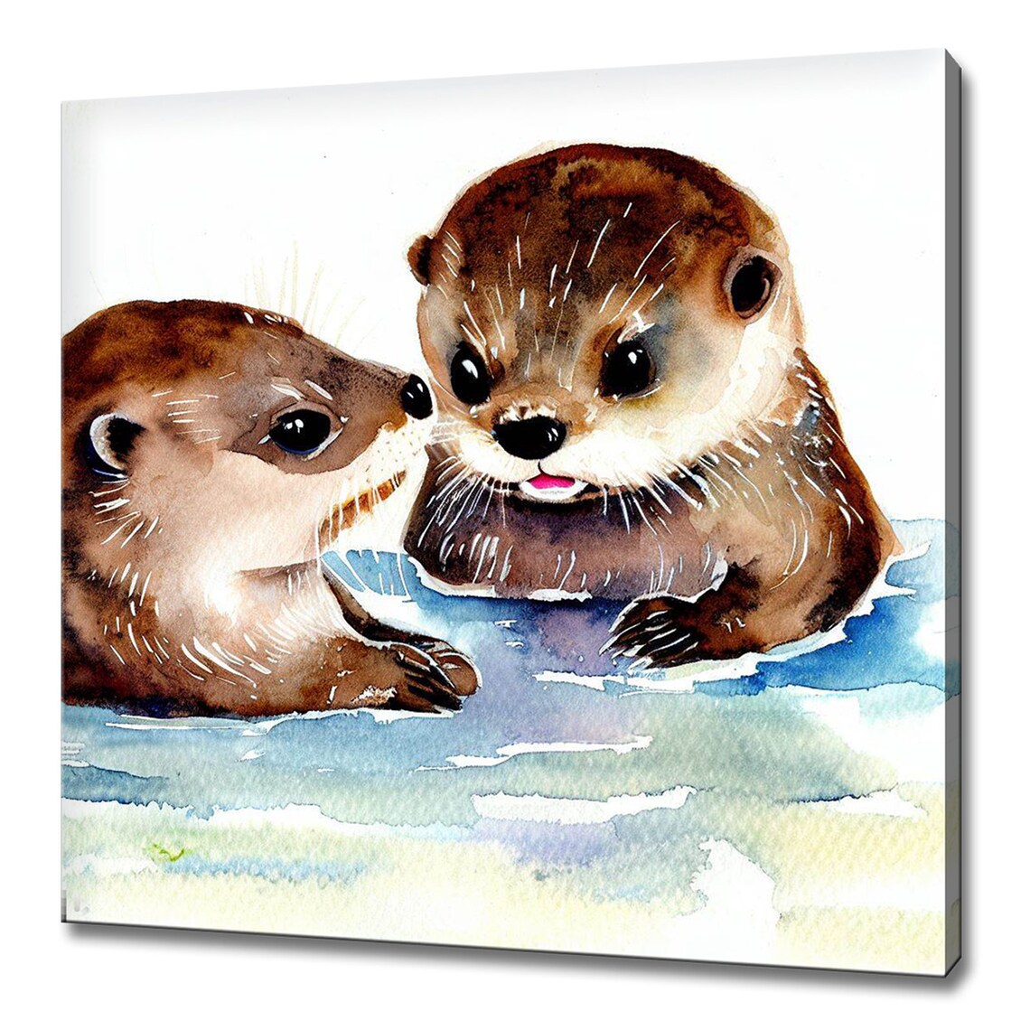 Cute Baby Animals Watercolor Collection Set Nursery Wall Art Kids Poster - Image 2