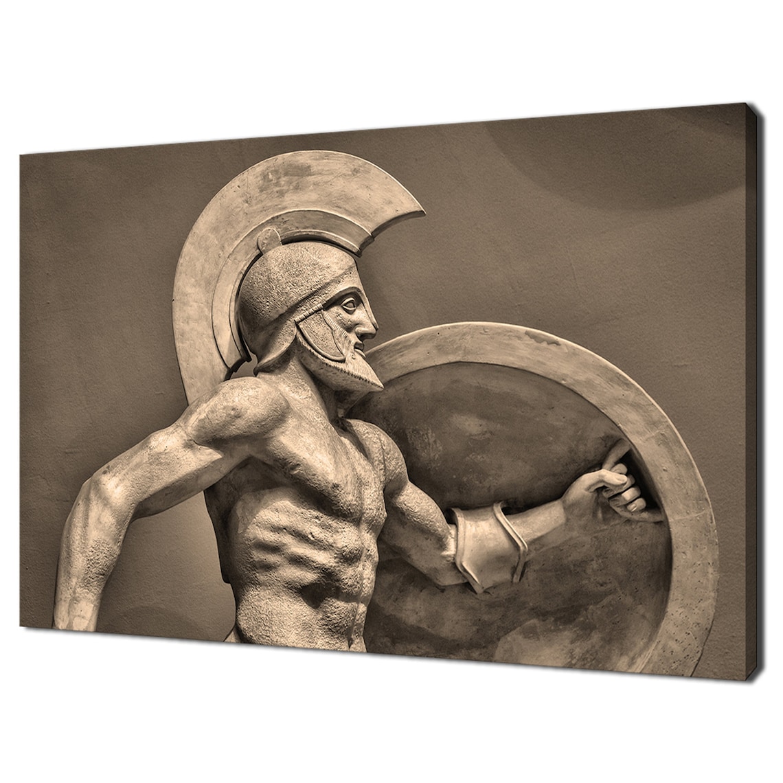Ancient Greek Warrior Sculpture, Modern Design Art Print