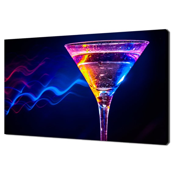 Colourful Coctail Drink Kitchen Pub Restaurant Modern Design Home Decor Print Wall Art Picture