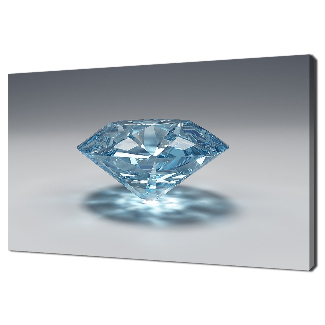 Blue Diamond Gem Minimalist Modern Design