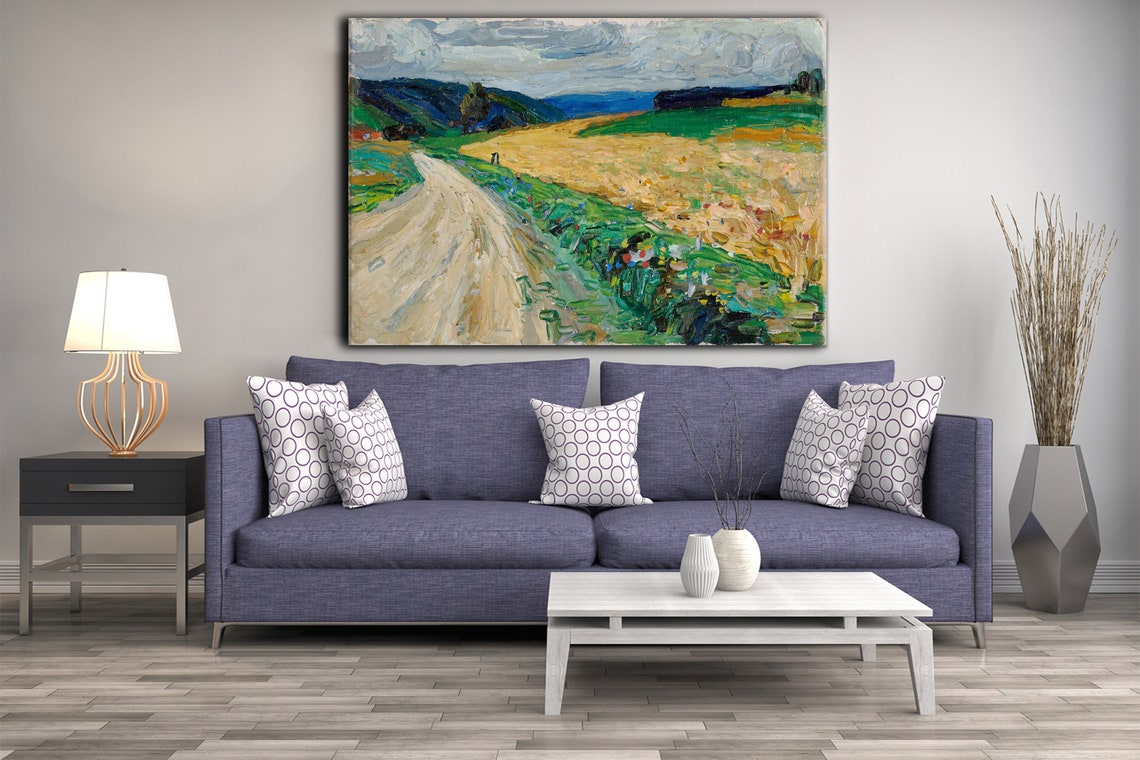 Wassily Kandinsky Kallmnz Nature Study On The Yellow Stagecoach 1903 Classic Design Abstract Decor Reproduction Print Wall Art - Image 2