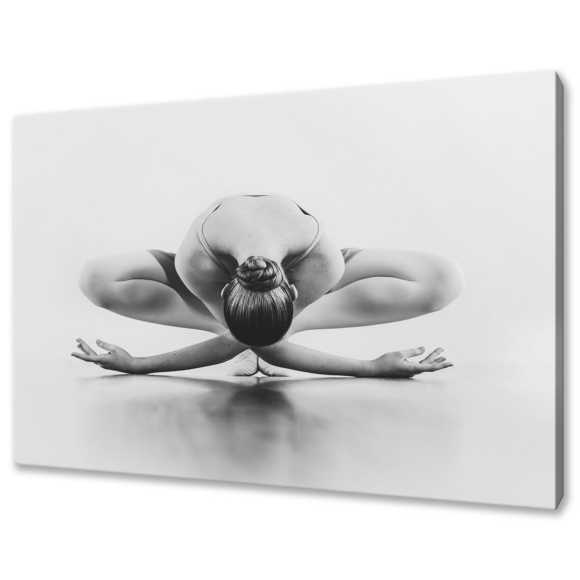 Ballerina Dancer Black White Artistic Floor Pose Ballet Photo Wall Art