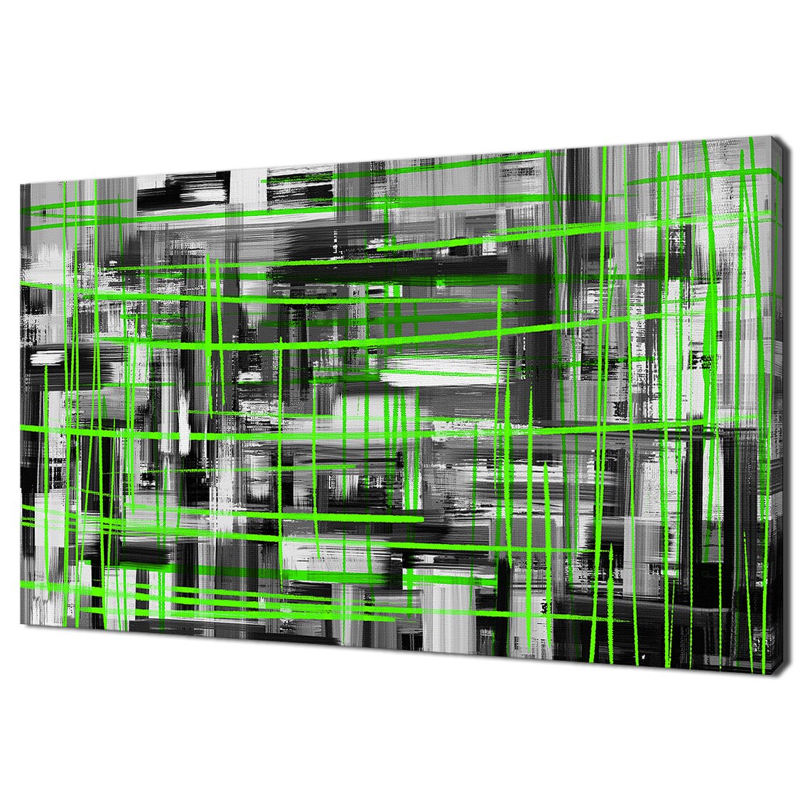 Abstract Painting With Ink Lines, Modern Art Print - Image 2