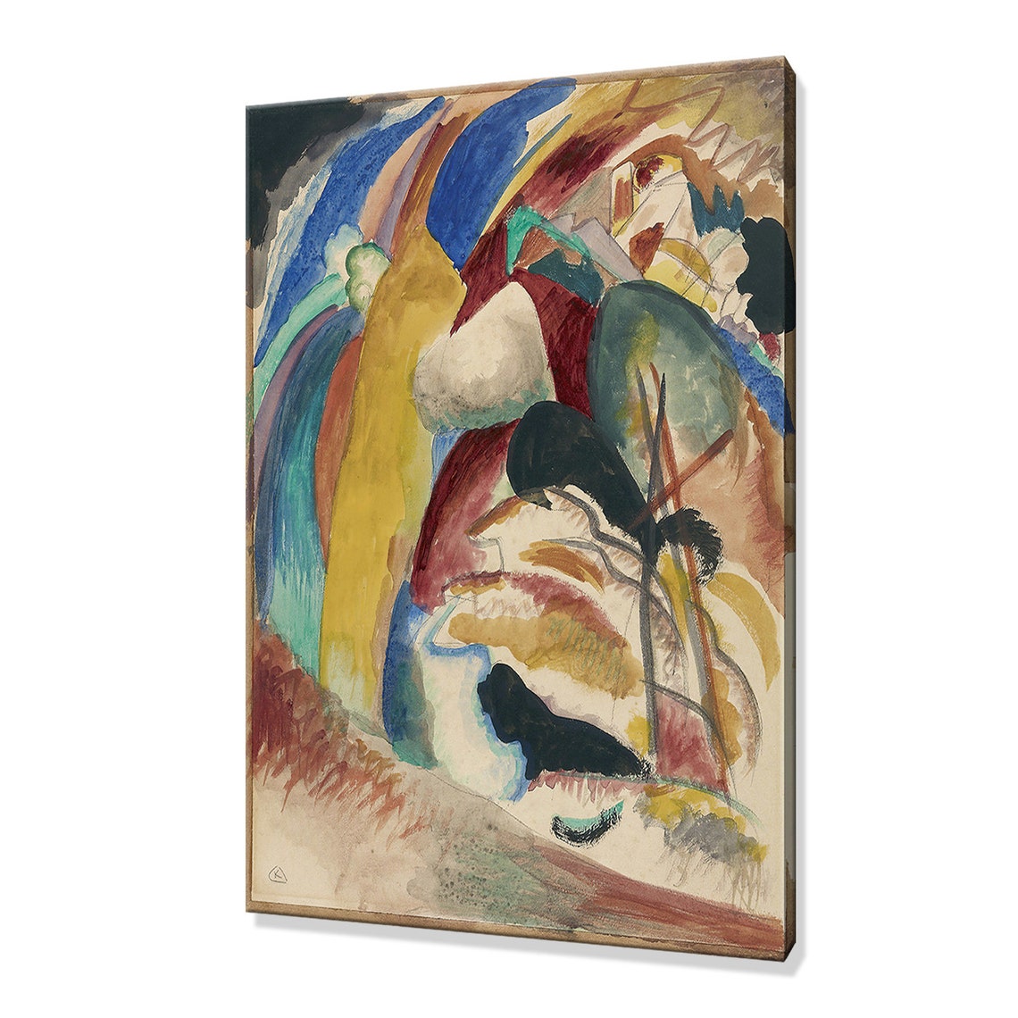 Wassily Kandinsky Draft For Picture With White Form 1913 Classic Design Abstract Decor Reproduction Print Wall Art