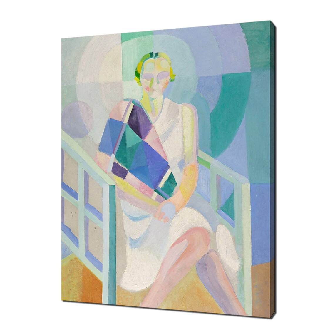 Robert Delaunay Portrait de Madame Heim Cubist Color Art Print