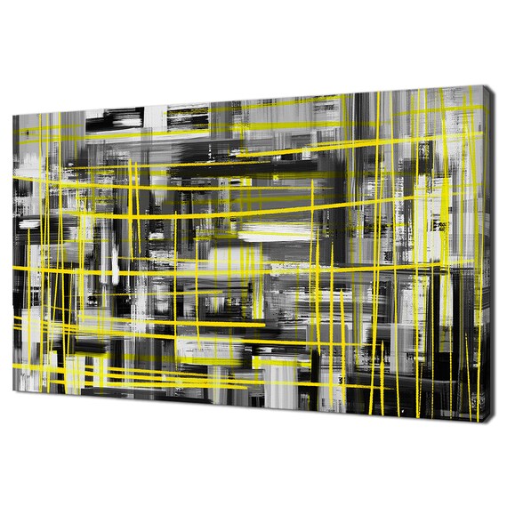 Abstract Painting With Ink Lines, Modern Art Print