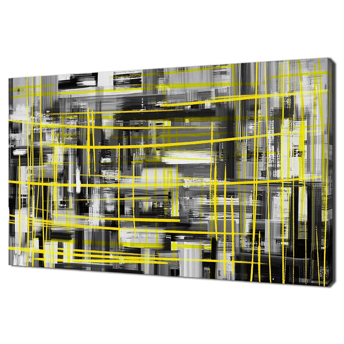 Abstract Painting With Ink Lines, Modern Art Print