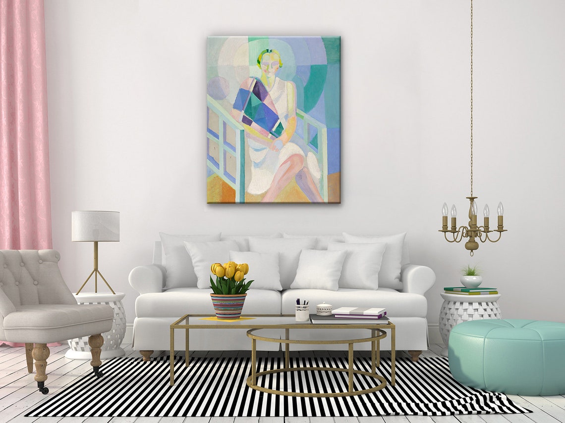 Robert Delaunay Portrait de Madame Heim Cubist Color Art Print - Image 2