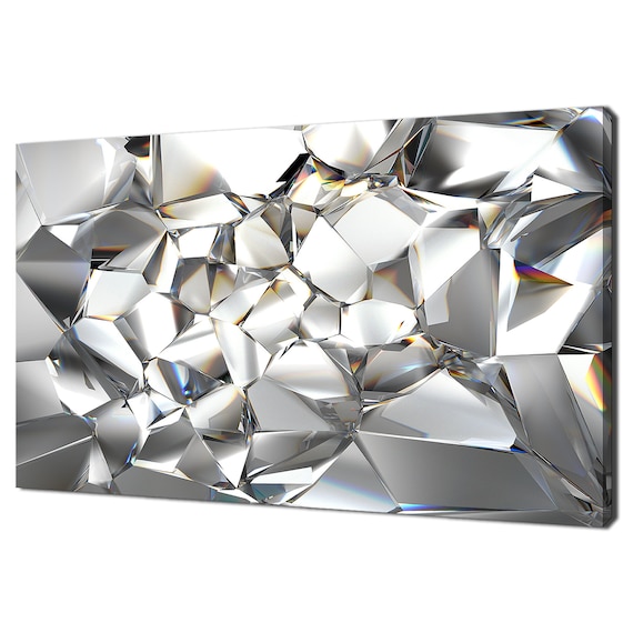 Abstract Clear Crystal Glass Modern Design Home Decor Print Wall Art Picture Wall Hanging