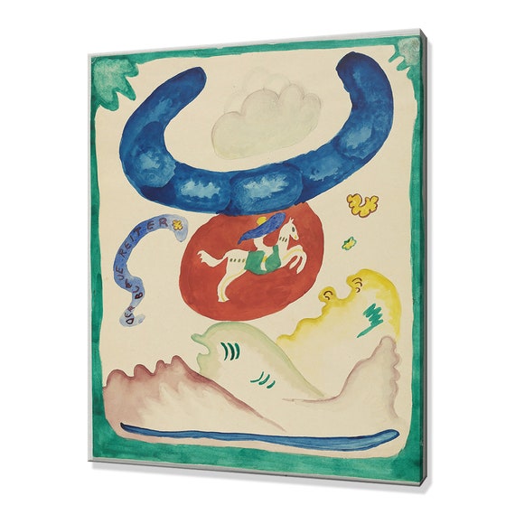 Wassily Kandinsky Design For The Cover Of Almanac The Blue Rider Viii 1911 Classic Design Abstract Reproduction Print Wall Art
