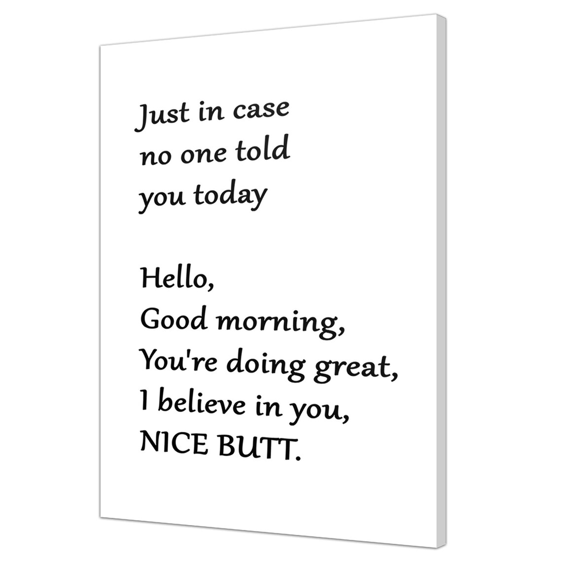 Just In Case Inspirational Typography Abstract Design