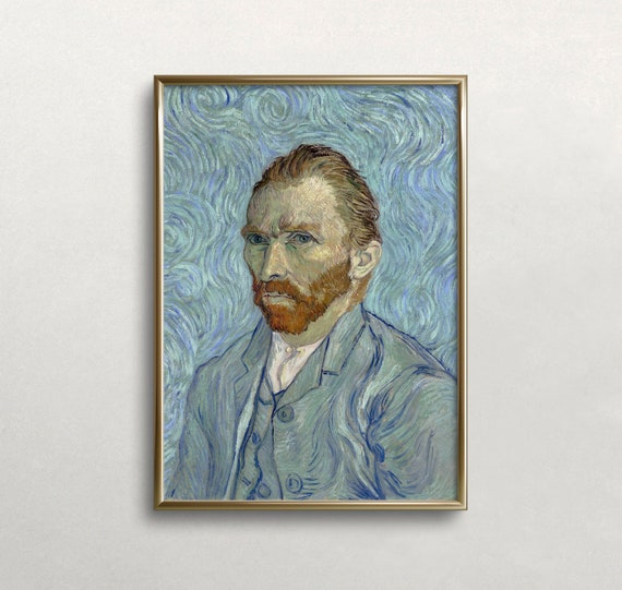 Van Gogh Self Portrait Vintage Wall Art Man Portrait Colorful Wall Art Vibrant Wall Art Wall Art 290