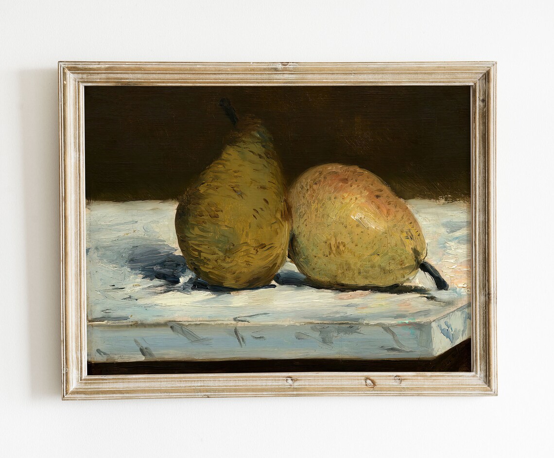 Vintage Pears Art Print, Antique Kitchen Decor - Image 2