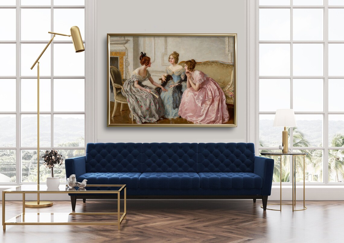 Vintage Women Print, Victorian Regency Wall Decor - Image 4