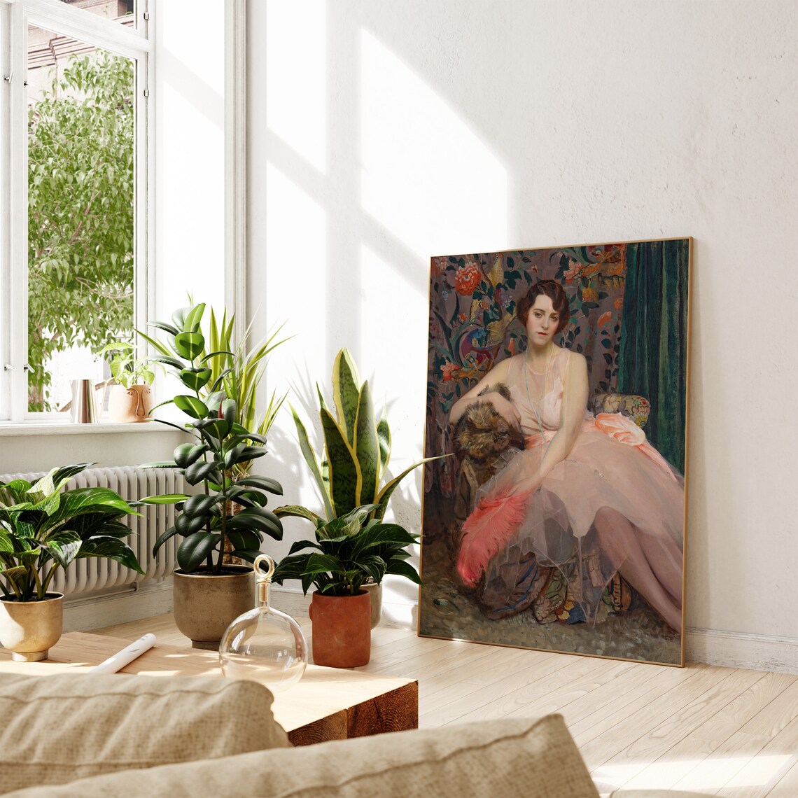 Woman Portrait Soft Muted Colors Wall Art Print - Image 2
