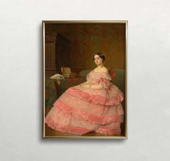 Woman Portrait Vintage Wall Art Vintage Fashion Art Antique Wall Decor Victorian Woman Wall Art 424
