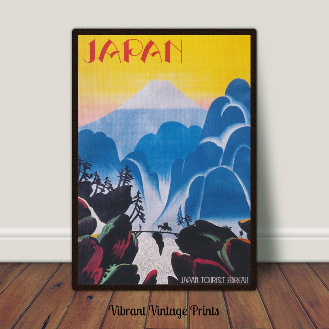Mount Fuji Vintage Japan Travel Poster Art Print