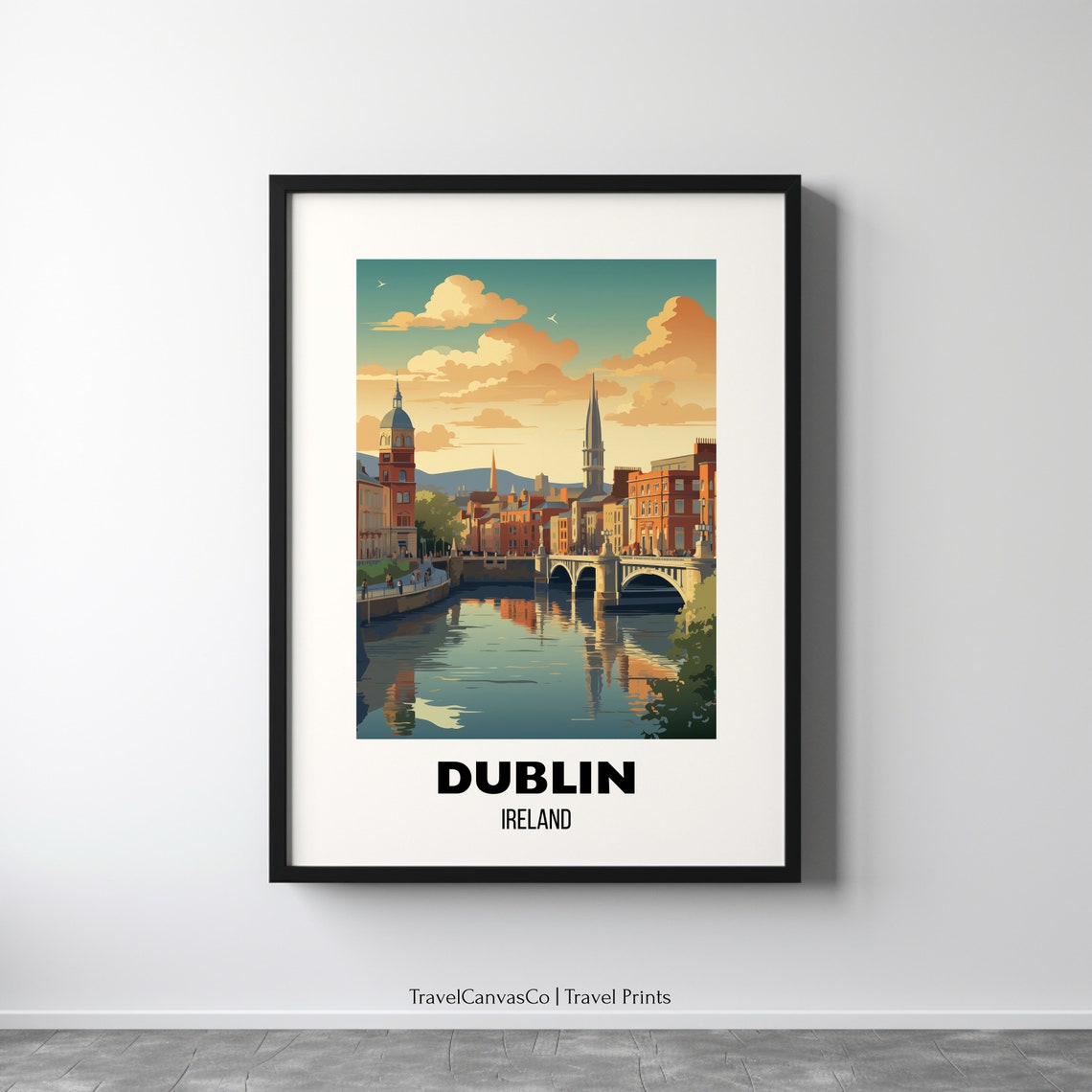 Dublin Europe Travel Poster Art Print