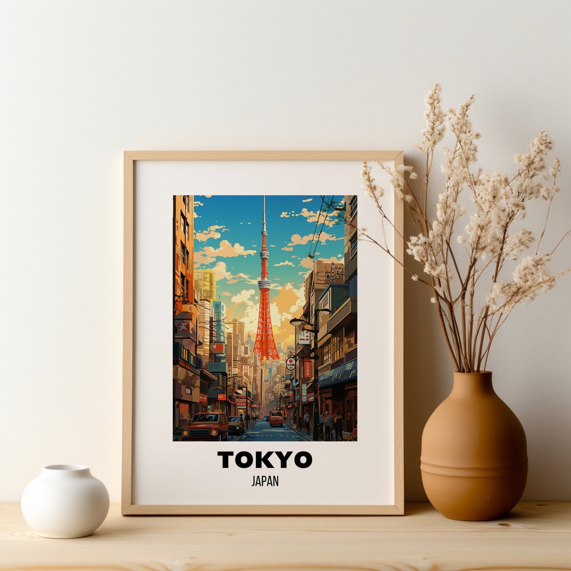 Tokyo Travel Poster Wall Art City Art Poster Asia Travel Prints Japan Wall Art Tokyo Gift Tokyo Print Wall Art - Image 2