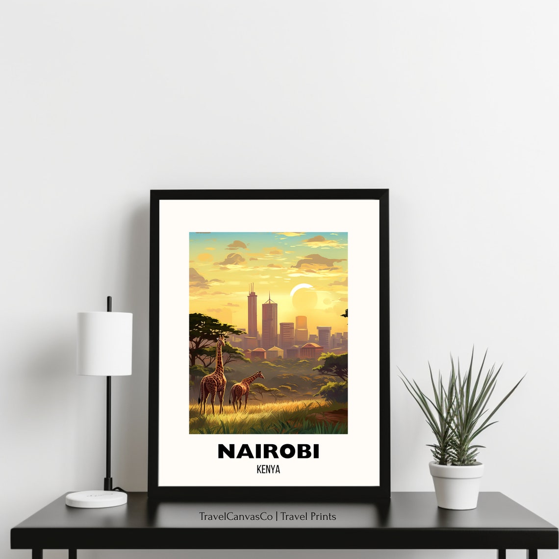 Nairobi Travel Poster Wall Art City Poster Africa Travel Prints Kenya Wall Art Nairobi Gift Nairobi Print Wall Art - Image 3