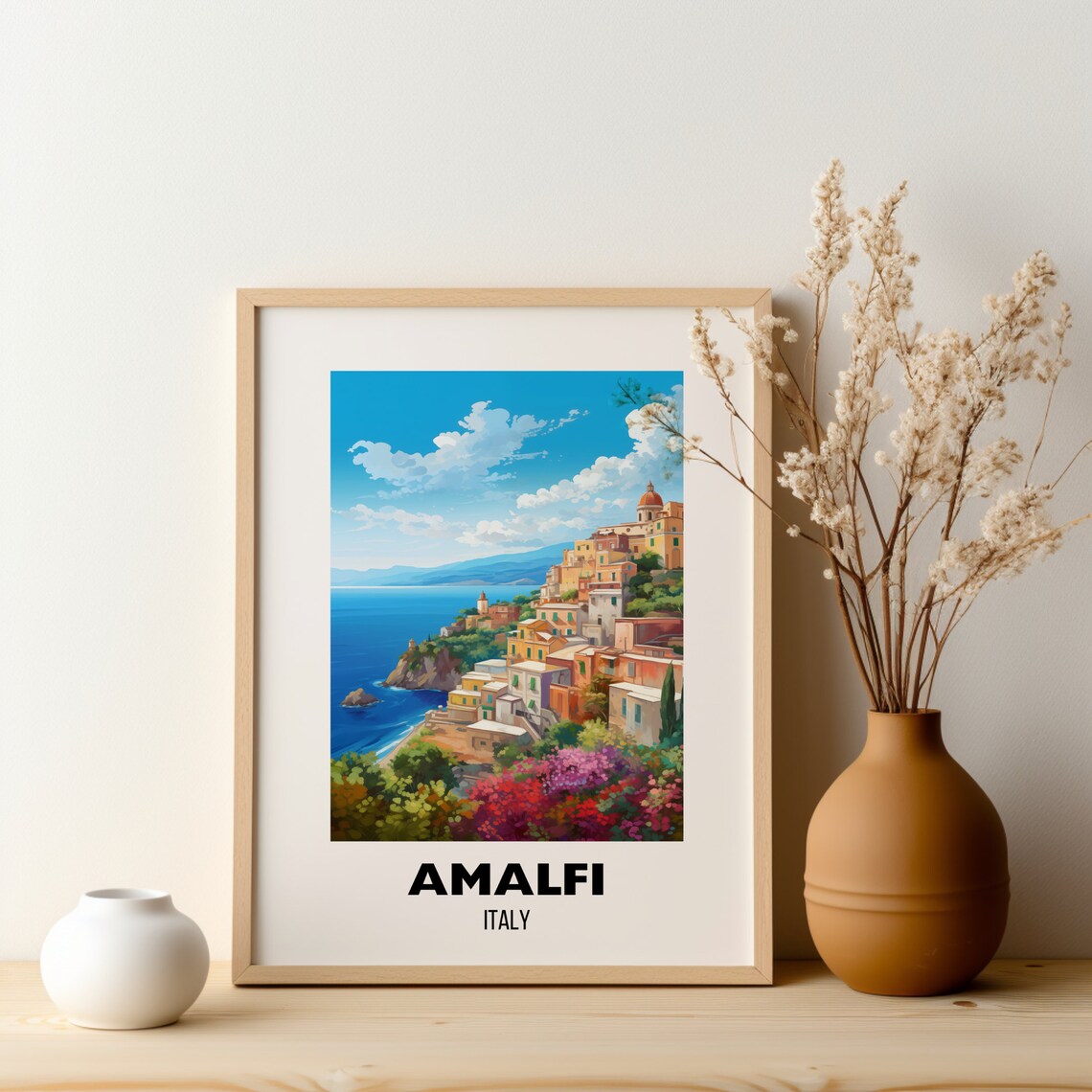 Amalfi Travel Poster, Italy Europe Wall Art Print - Image 2