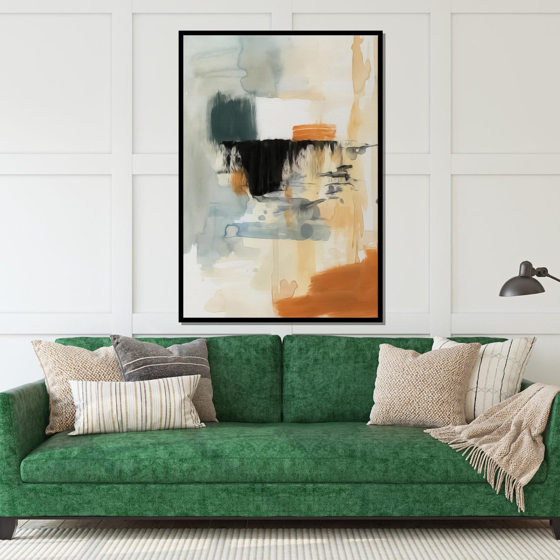 Rust And Sage Abstract Washes Minimalist Earth Tone Art Poster - Image 5