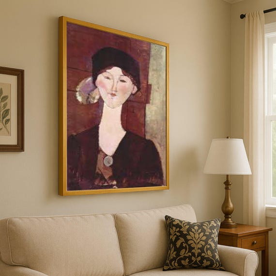 Amedeo Modigliani Portrait Of Beatrice Hastings Canvas Abstract Woman Painting Contemporary Home Decoration Elegant Art Ready To Hang