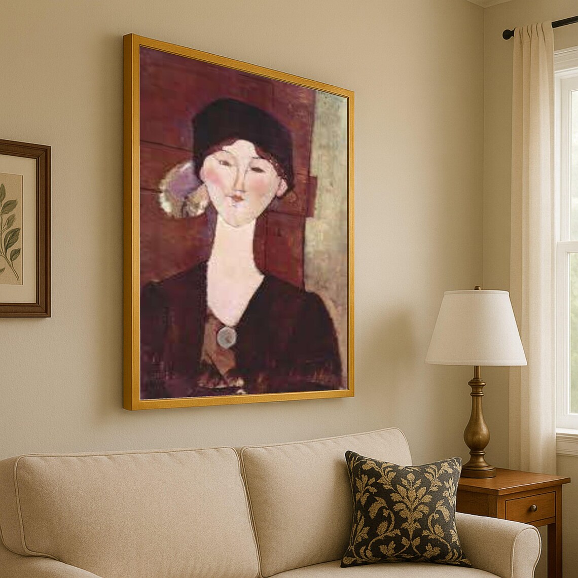 Modigliani Portrait of Beatrice Hastings Elegant Woman Canvas Poster