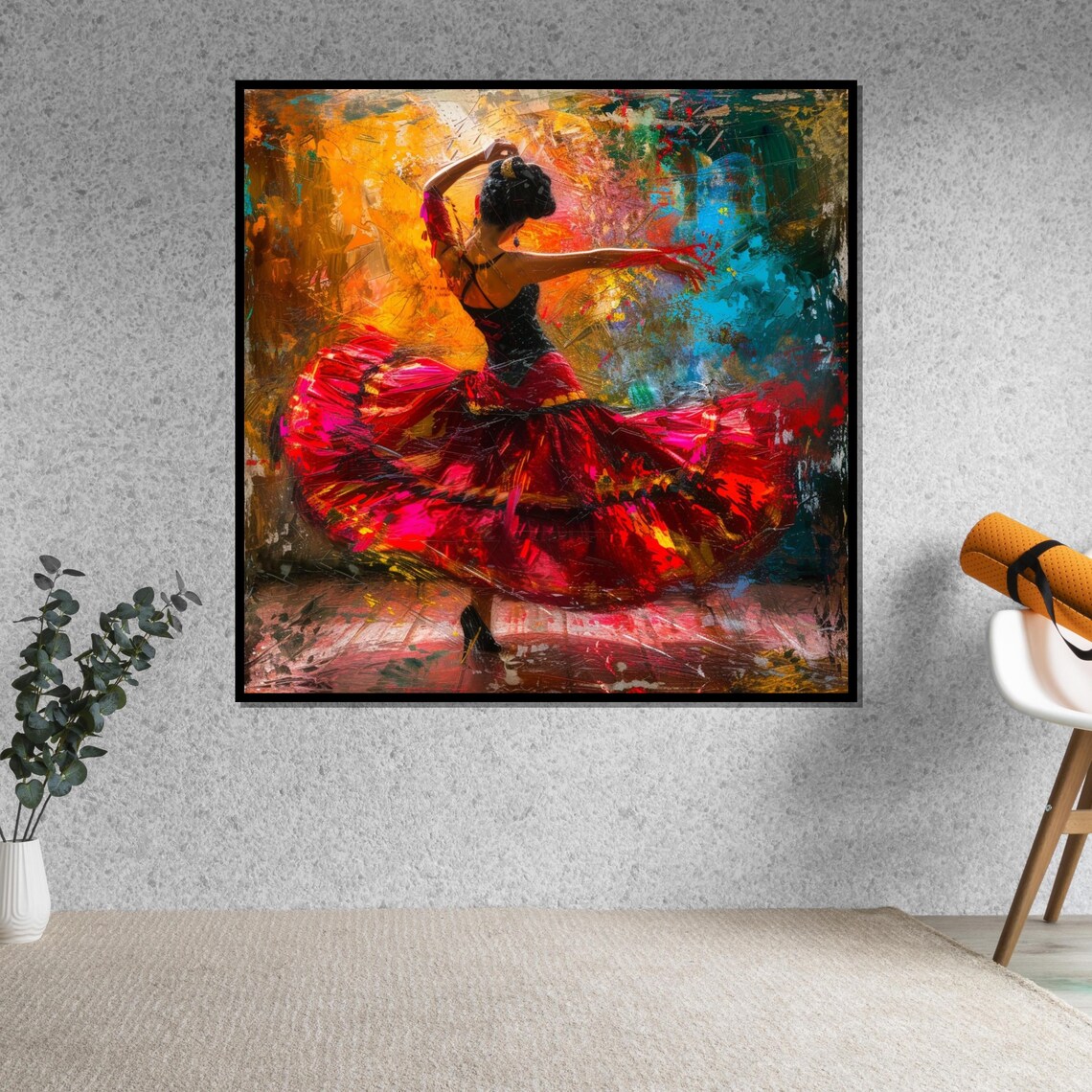 Flamenco Dancer Art Poster, Spanish Dance Design - Image 5