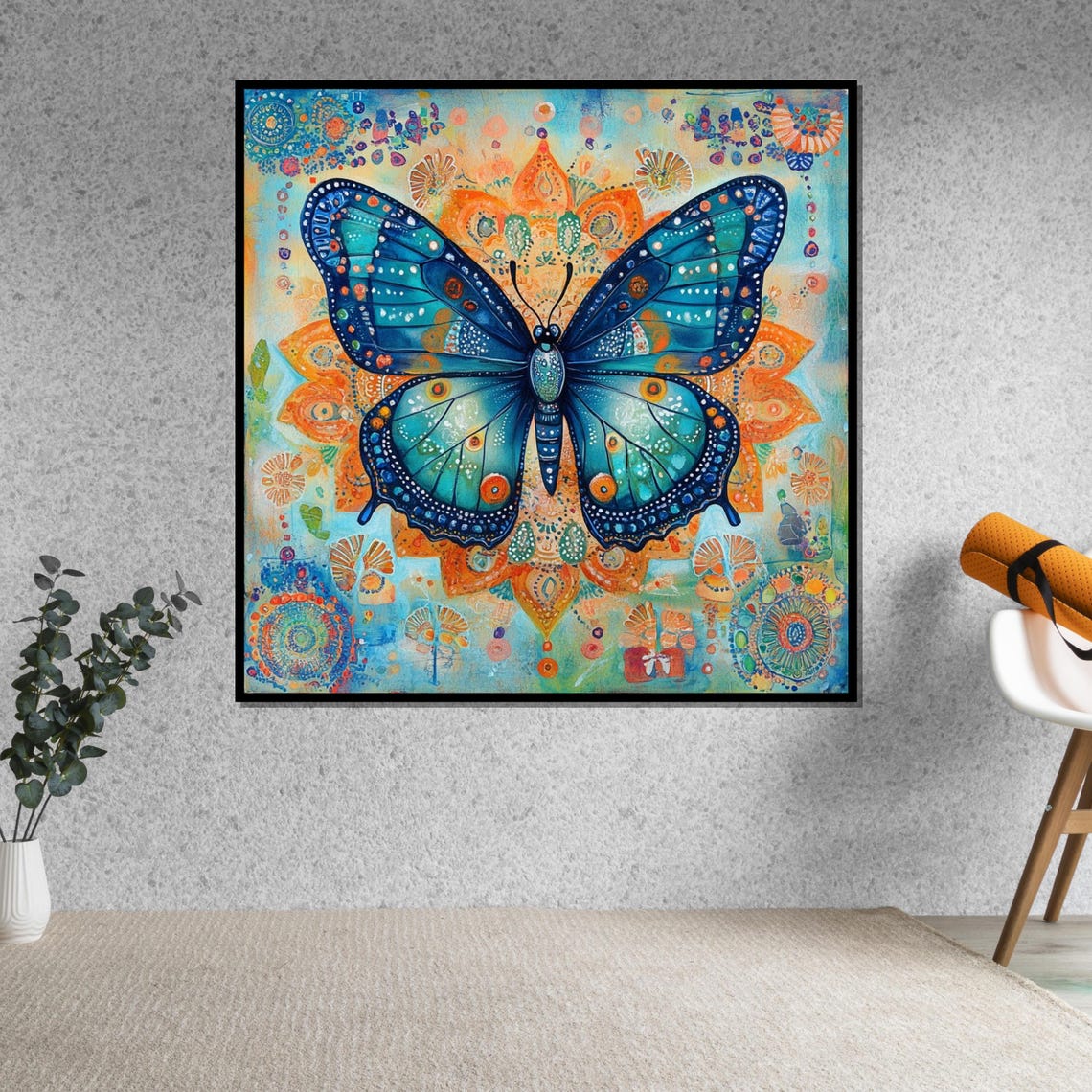 Butterfly Mandala, Boho Decor Art Print - Image 5