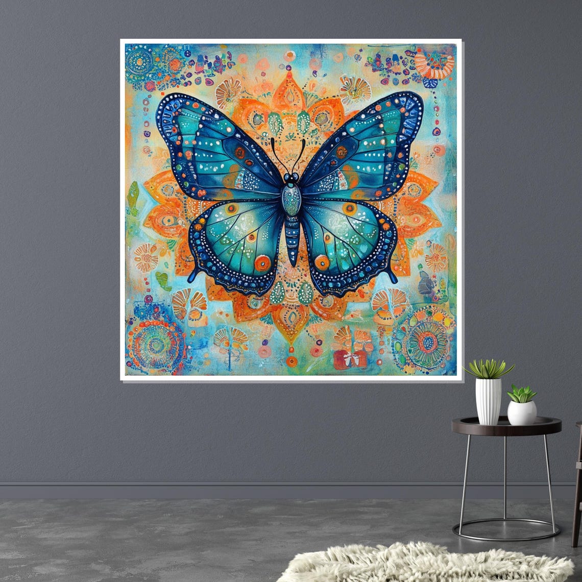Butterfly Mandala, Boho Decor Art Print - Image 3