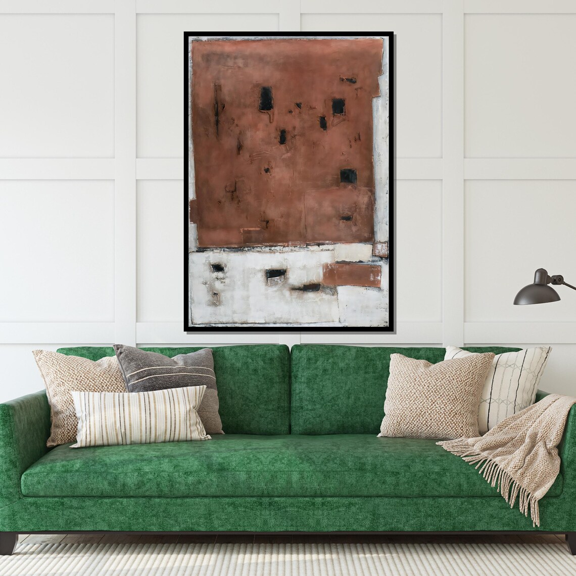 Warm Earth Tone Terracotta Textured Minimalist Art Wall Poster - Image 5
