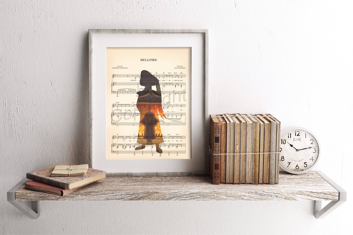 Hellfire Frollo Sheet Music Hunchback of Notre Dame Movie Poster