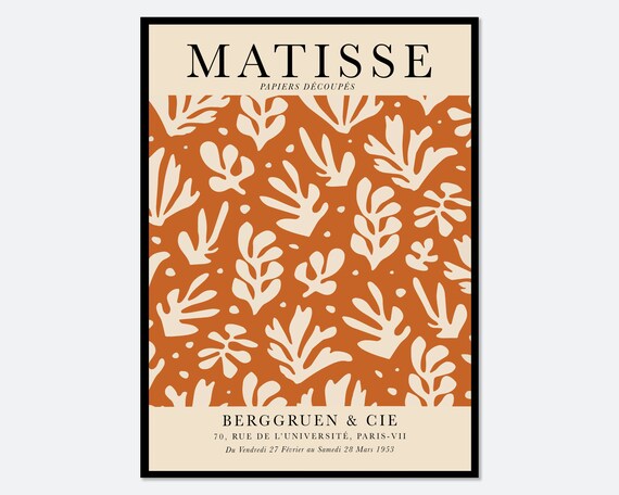 Henri Matisse Cut Outs Vintage Poster Art Print Matisse Print Matisse Poster Berggruen And Cie Papiers Decoupes Botanical Art M36