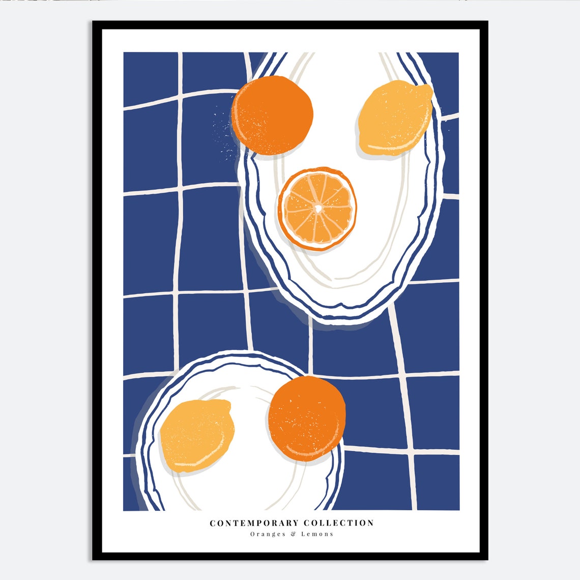 Oranges And Lemons Contemporary Citrus Kitchen Still Life Poster