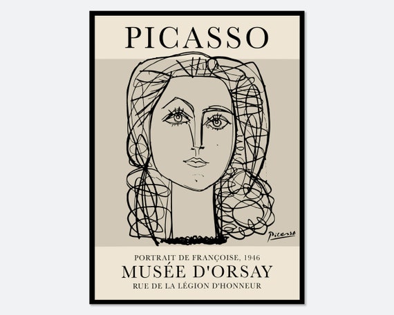 Picasso Portrait Of Francoise Gilot Vintage Exhibition Poster