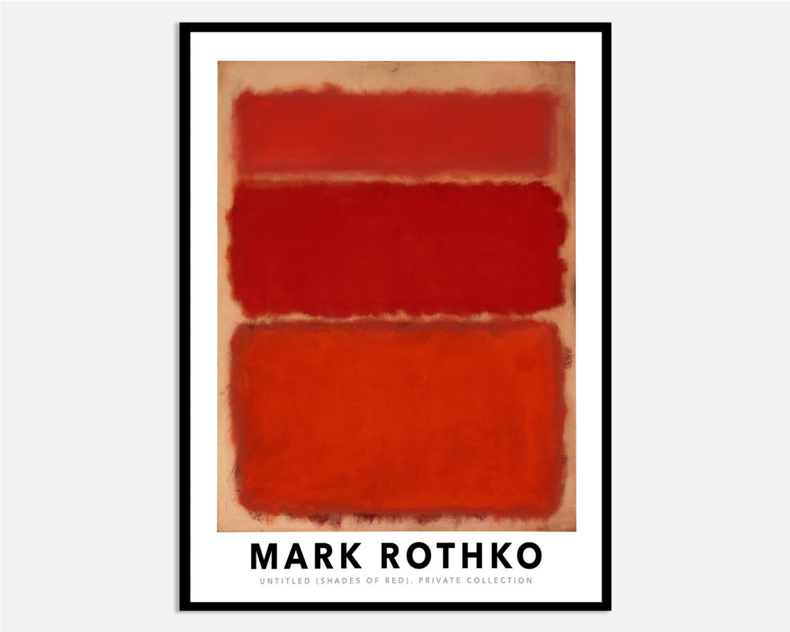 Mark Rothko Untitled Shades Of Red Abstract Colorfield Art Poster