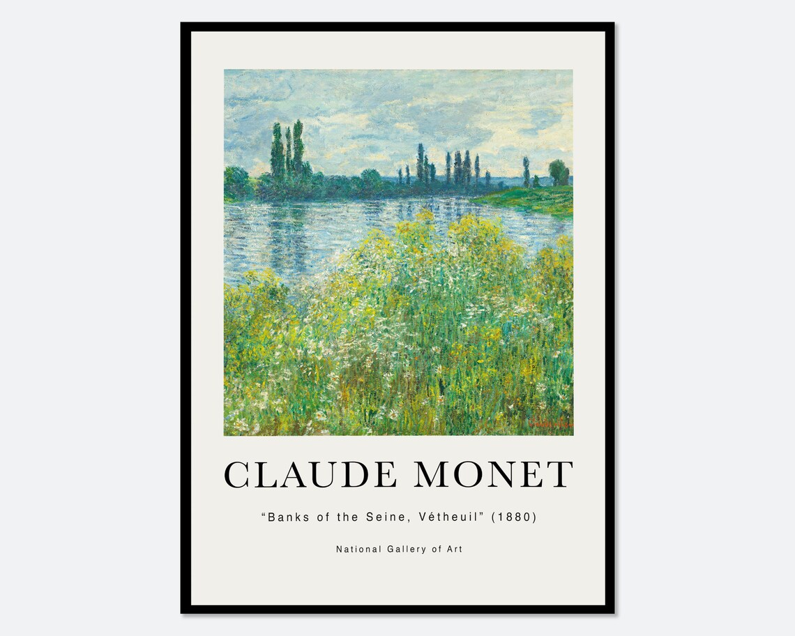 Monet Banks Of The Seine, Vtheuil 1880 Art Print