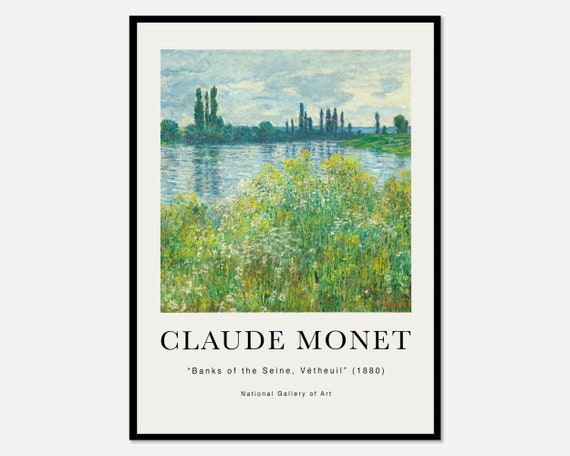 Monet Banks Of The Seine, Vtheuil 1880 Art Print