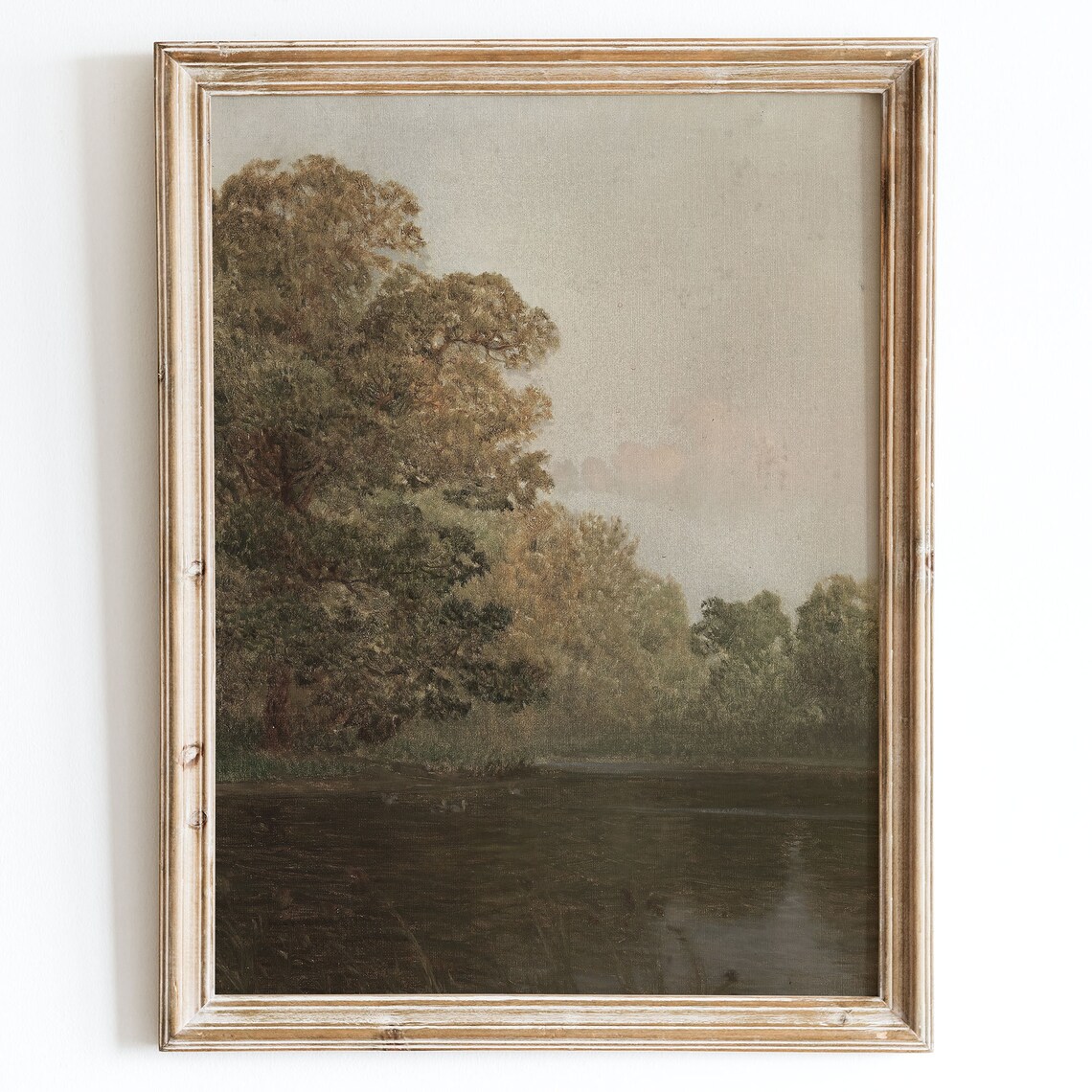 Rustic Vintage European Country Lake Forest Art Print