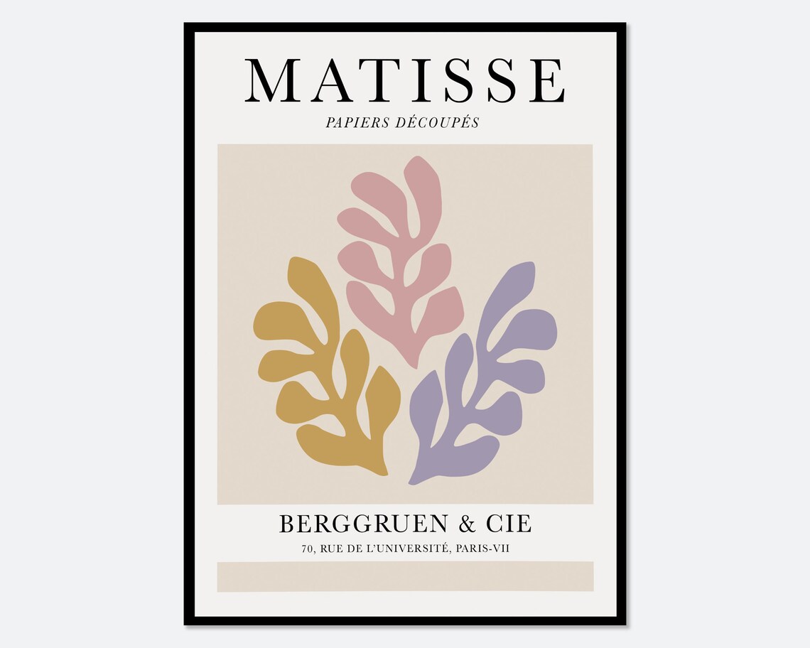 Matisse Cut Outs Botanical Poster Print, Vintage