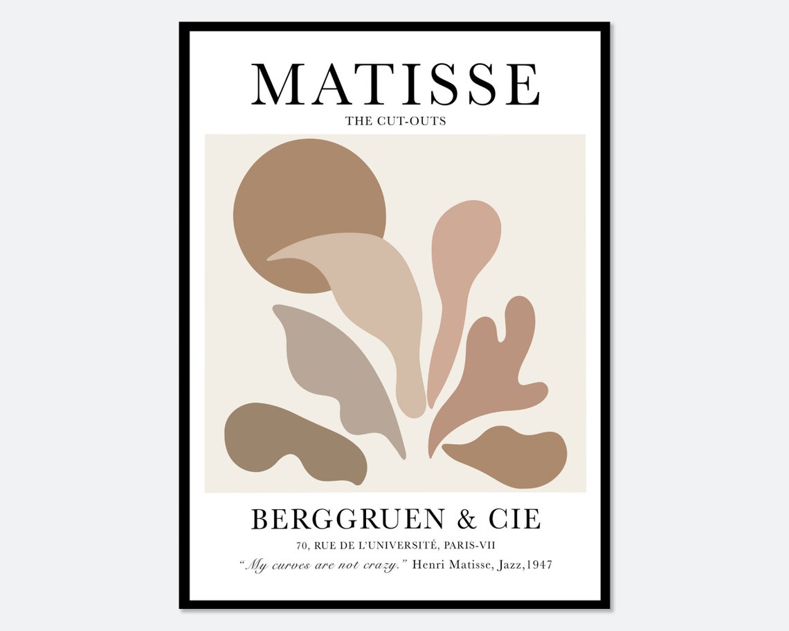 Henri Matisse The Cut Outs Berggruen Paris Exhibition Art Poster