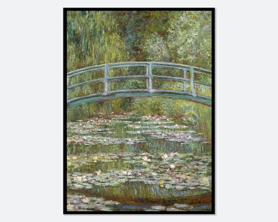 Claude Monet Bridge Over A Pond Of Water Lilies Giverny Garden Poster
