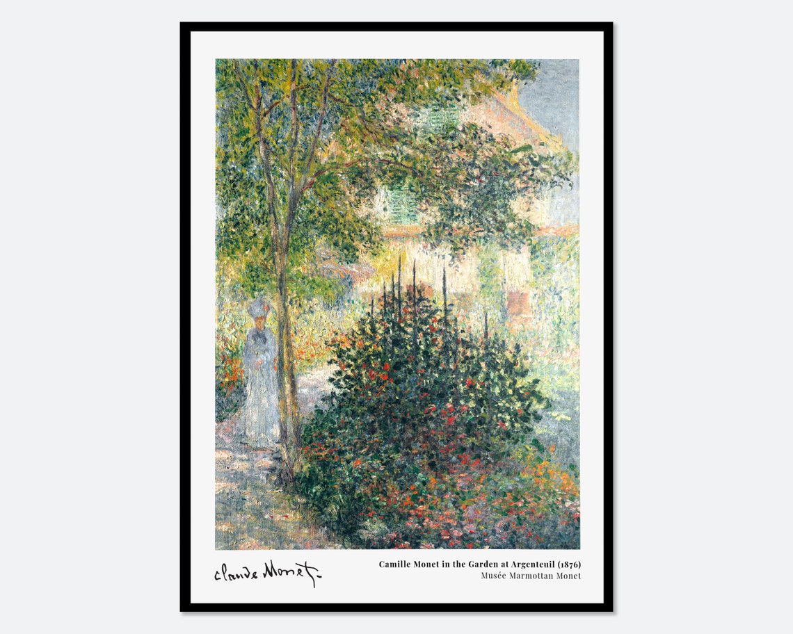 Claude Monet Camille In The Garden At Argenteuil 1876 Museum Poster