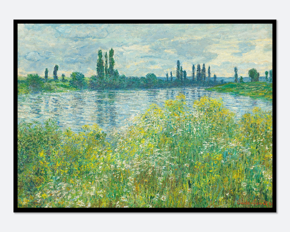 Claude Monet Banks Of The Seine Vetheuil 1880 Poplar Trees Poster