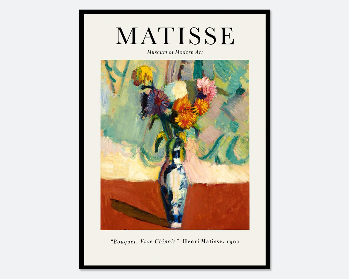 Henri Matisse Bouquet Vase Chinois Art Print