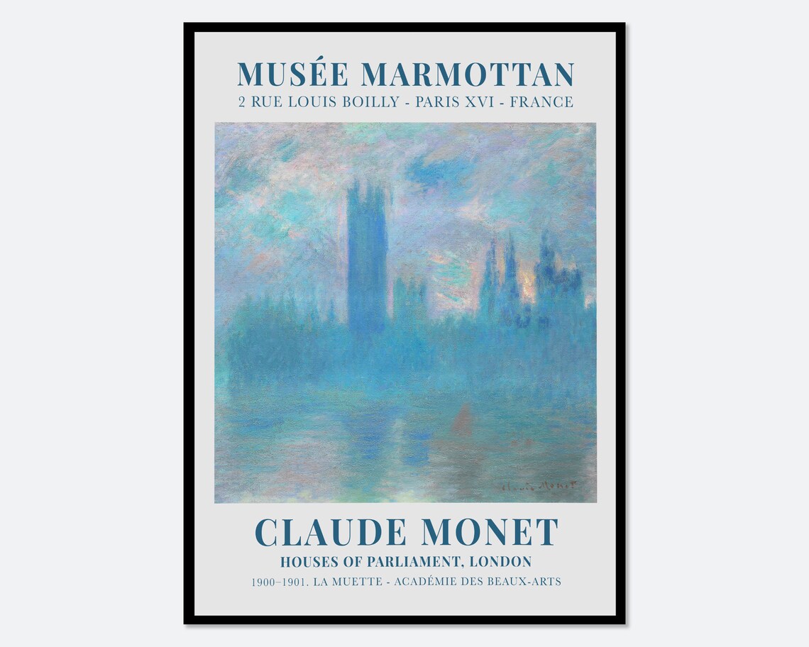 Monet Houses Of Parliament London 1900 Vintage Art Print
