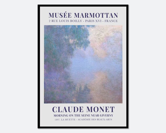 Monet Morning On The Seine Near Giverny, Vintage Art Print