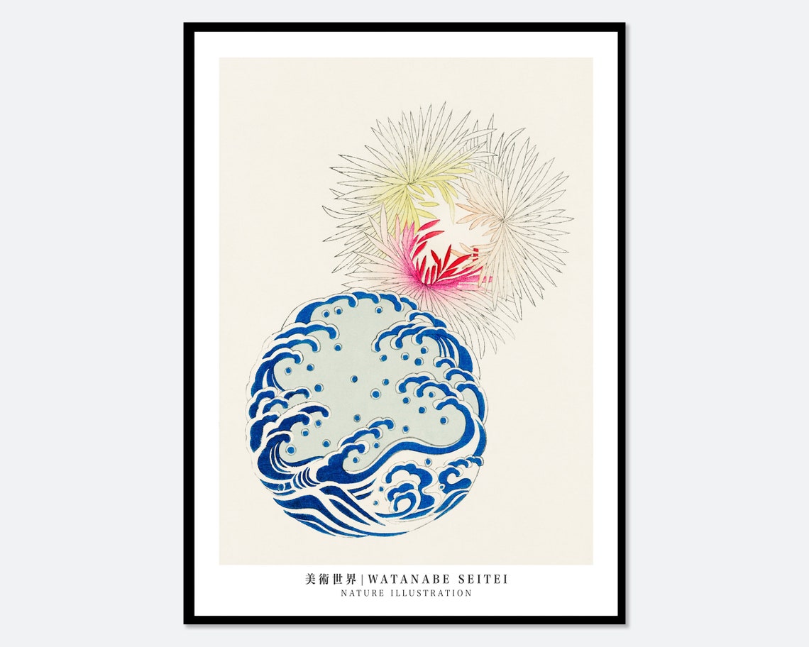 Watanabe Seitei Nature Illustration Bijutsu Sekai Vintage Japanese Woodblock Flower Art Print Japanese Art Japanese Poster Jp19